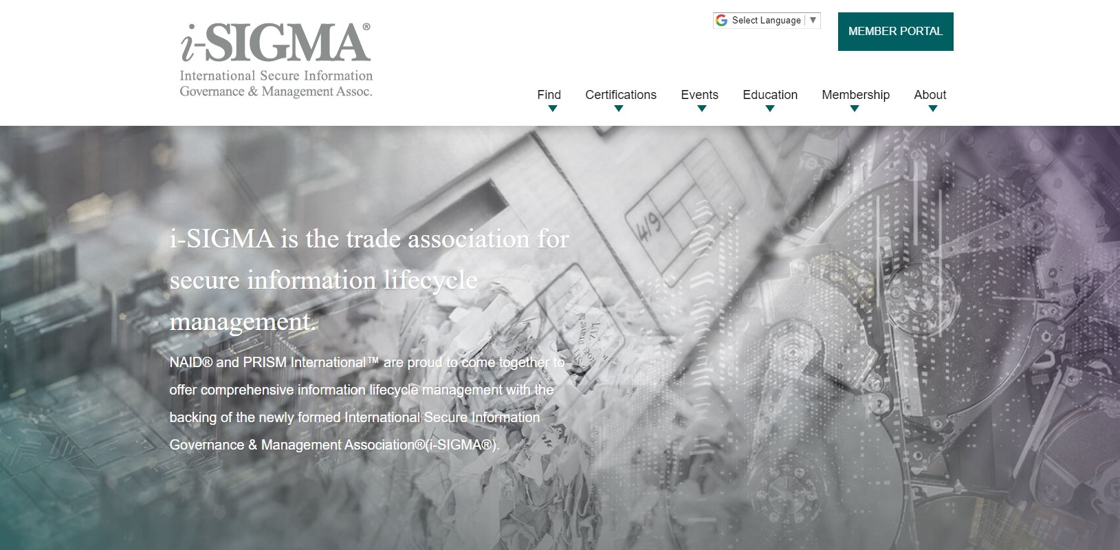 i-SIGMA Homepage Screenshot